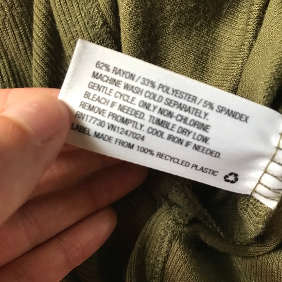 A New Day olive green mock-neck sweater midi dress - Picture 4 of 5